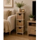 Συρταριέρα MDF με 3 Συρτάρια από Υάκινθο 25x25x77cm Μπεζ MRShome
