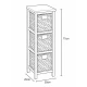 Συρταριέρα MDF με 3 Συρτάρια από Υάκινθο 25x25x77cm Μπεζ MRShome