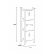 Συρταριέρα MDF με 3 Συρτάρια με Λαβή Multi 25x25x77cm MRShome