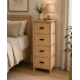 Συρταριέρα MDF με 4 Συρτάρια 37.5x27.5x86cm Μπεζ MRShome