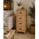 Συρταριέρα MDF με 4 Συρτάρια 37.5x27.5x86cm Μπεζ MRShome