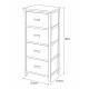 Συρταριέρα MDF με 4 Συρτάρια 37.5x27.5x86cm Μπεζ MRShome