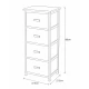 Συρταριέρα MDF με 4 Συρτάρια 37.5x27.5x86cm Μπεζ με Σχέδια MRShome