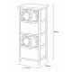 Συρταριέρα MDF με 4 Συρτάρια 37.5x27.5x86cm Μπεζ με Σχέδιο MRShome