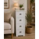 Συρταριέρα MDF με 4 Συρτάρια Λευκή 35x30x90cm MRShome