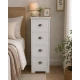 Συρταριέρα MDF με 4 Συρτάρια Λευκή 35x30x90cm MRShome