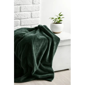 Κουβέρτα Βελουτέ Μονή 150x220 Astron Italy Olive