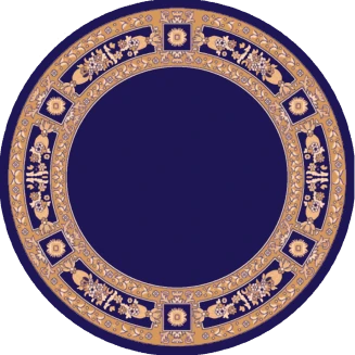 Χαλί Ροτόντα Φ 250 cm Isexan Atlantis Orthodoxia Χωρίς Αετό Μπλέ