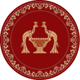 Χαλί Ροτόντα Φ 150 cm Isexan Atlantis Peacock Παγώνι