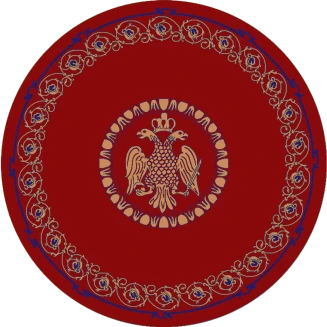 Χαλί Ροτόντα Φ 200 cm Isexan Atlantis Byzantium Με Κεντρικό Αετό