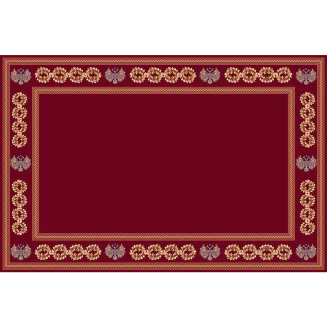 Χαλί Atlantis 2600 - Orthodoxia χωρίς αετό - ΚΟΚΚΙΝΟ (ειδική μπορντούρα με αετό προς τα επάνω) 300x200