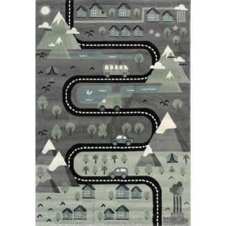 Χαλί Παιδικό 133x195 Isexan Atlantis Carousel 1286 Αυτοκινητόδρομος