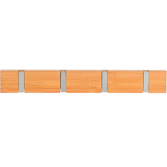 Κρεμάστρα Τοίχου Ξύλινη 40x5.5x1.8cm 4 Θέσεων Με Αναδιπλόμενους Γάντζους Estia 02-18375