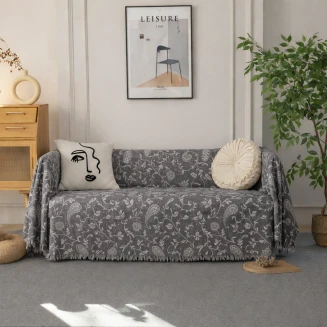 Σετ Ριχτάρι (180x180cm,180x250cm,180x320cm) Βαμβακερό Lucktora XKD-6 Καφέ