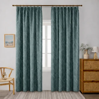 Κουρτίνα Με Τρέσσα 270x280 Lucktora 841-7 Πράσινο