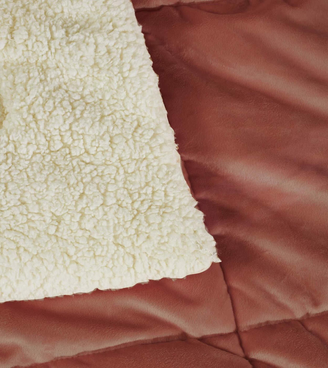 Das Home Κουβερτοπάπλωμα Sherpa Υπέρδιπλο 220x240 1173 Κεραμιδί