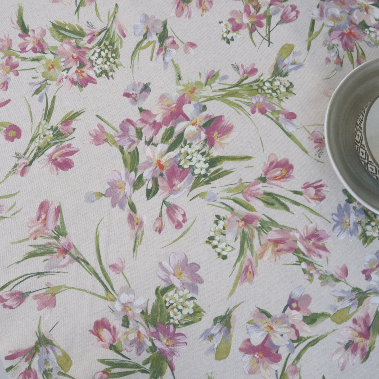 Τραπεζομάντηλο Ροτόντα R220 Dimeco Τυπωτό Βαμβακερό Floral