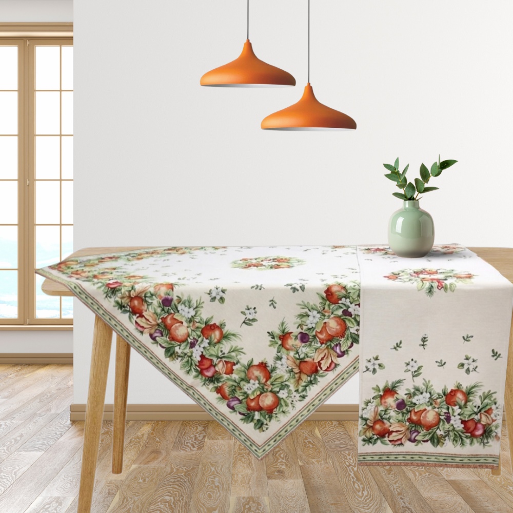 Τραπεζομάντηλο Ροτόντα R180 Dimeco Στόφα Panel Pomea