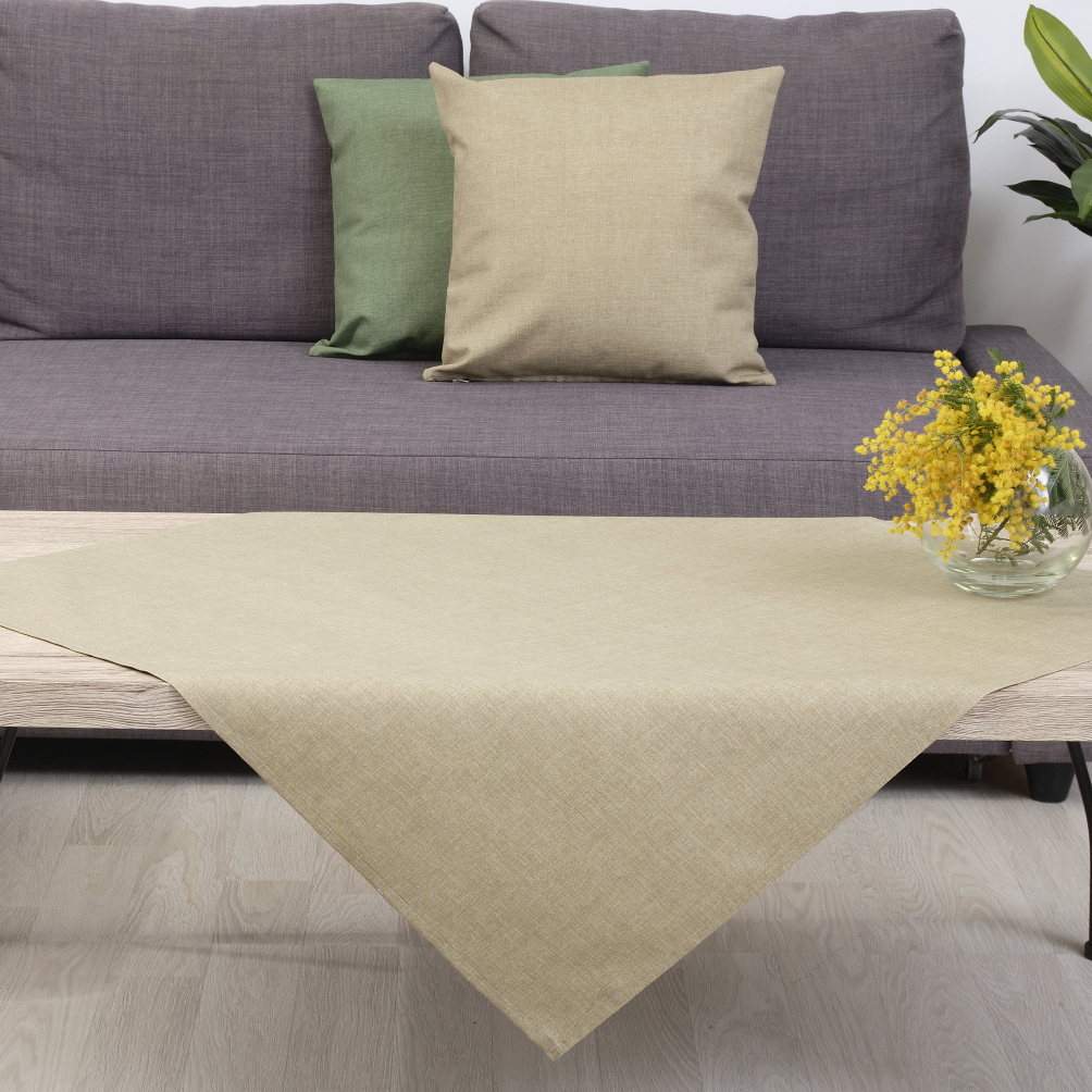 Καρέ 85x85 Dimeco Τυπωτό Λονέτα Μονόχρωμο 5403 Dark Beige
