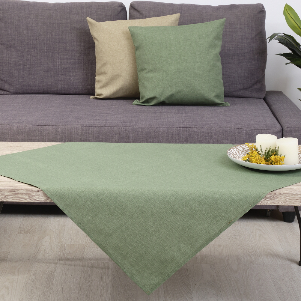 Καρέ 85x85 Dimeco Τυπωτό Λονέτα Μονόχρωμο 5403 Green