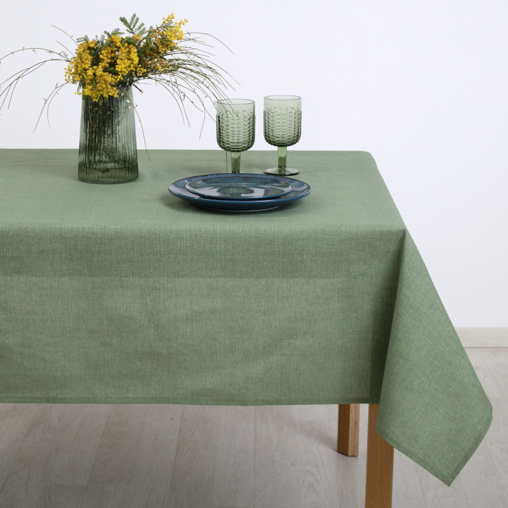 Τραπεζομάντηλο Ροτόντα R220 Dimeco Τυπωτό Λονέτα Μονόχρωμο 5403 Green