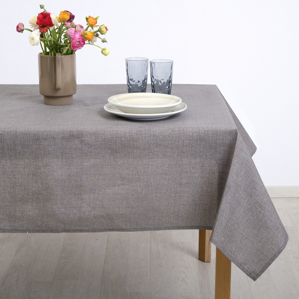 Τραπεζομάντηλο Ροτόντα R220 Dimeco Τυπωτό Λονέτα Μονόχρωμο 5403 Grey