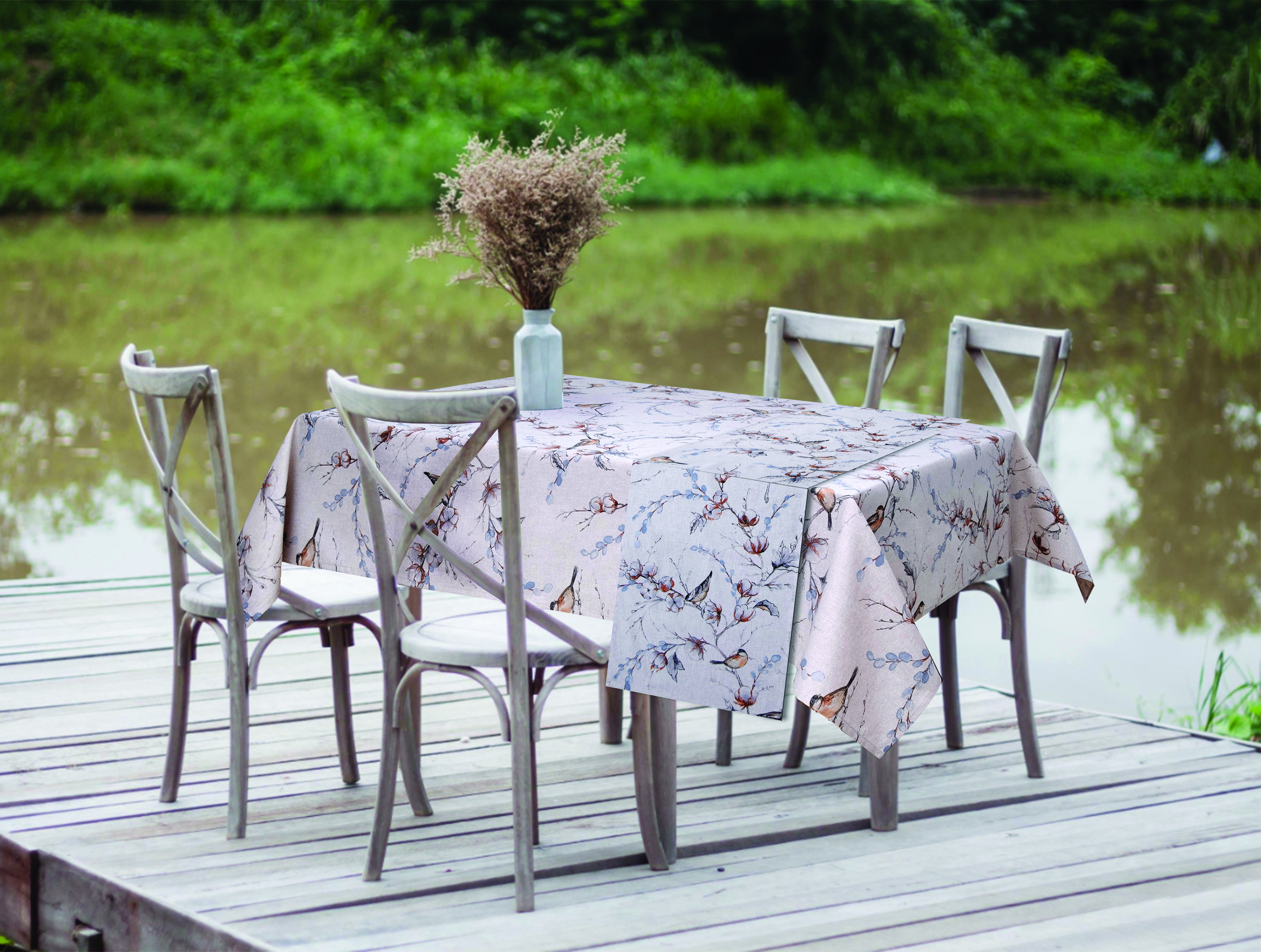 Τραπεζομάντηλο Ροτόντα R220 Dimeco Τυπωτό Βαμβακερό Emily