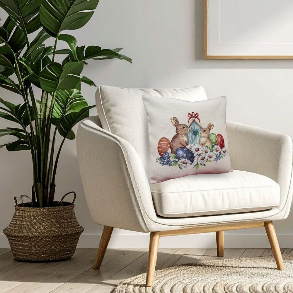 Πασχαλινή Μαξιλαροθήκη 45x45 Easter Twix Dimeco