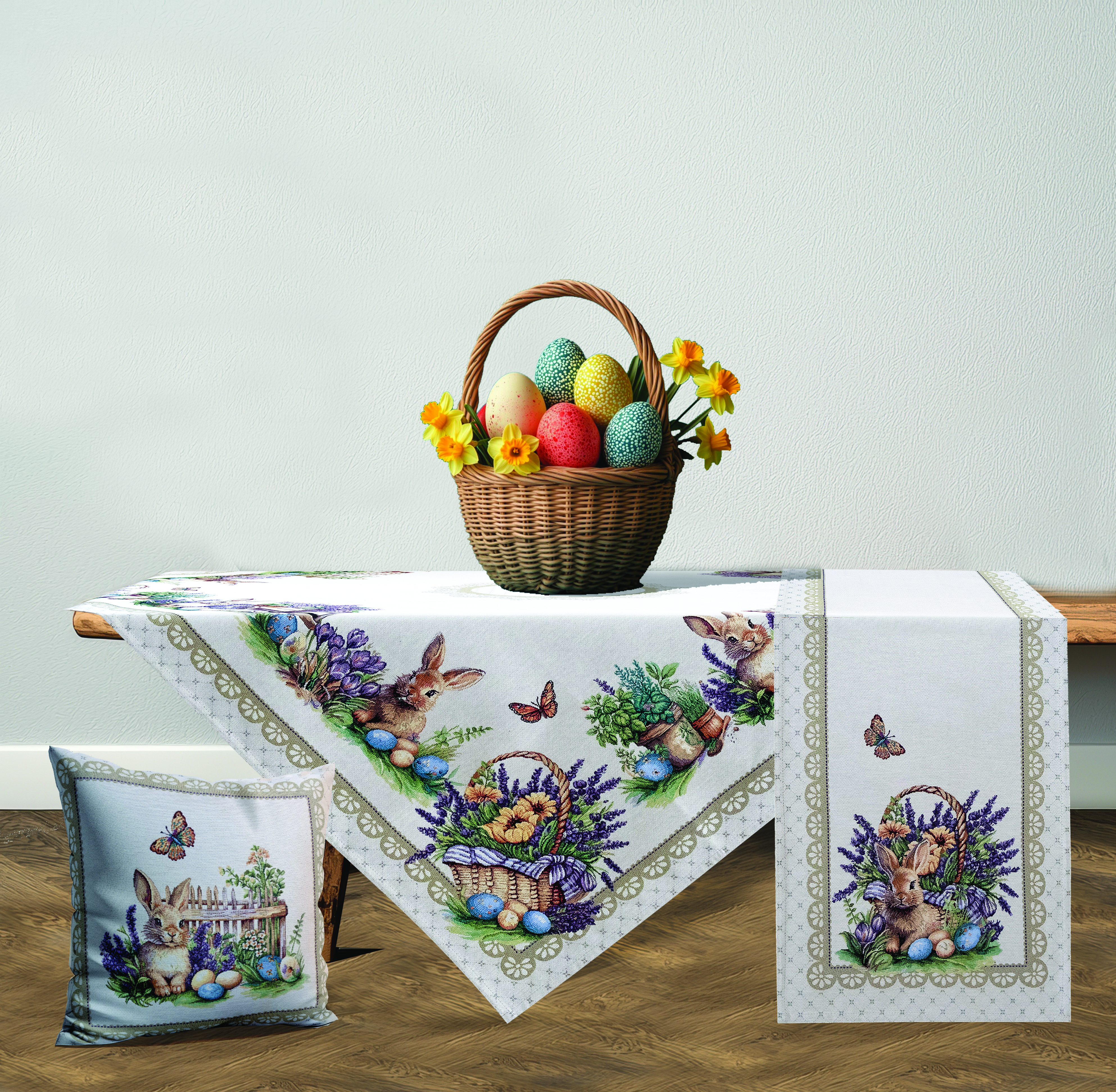 Καρέ Στόφα Panel 100x100 Dimeco Easter Charm