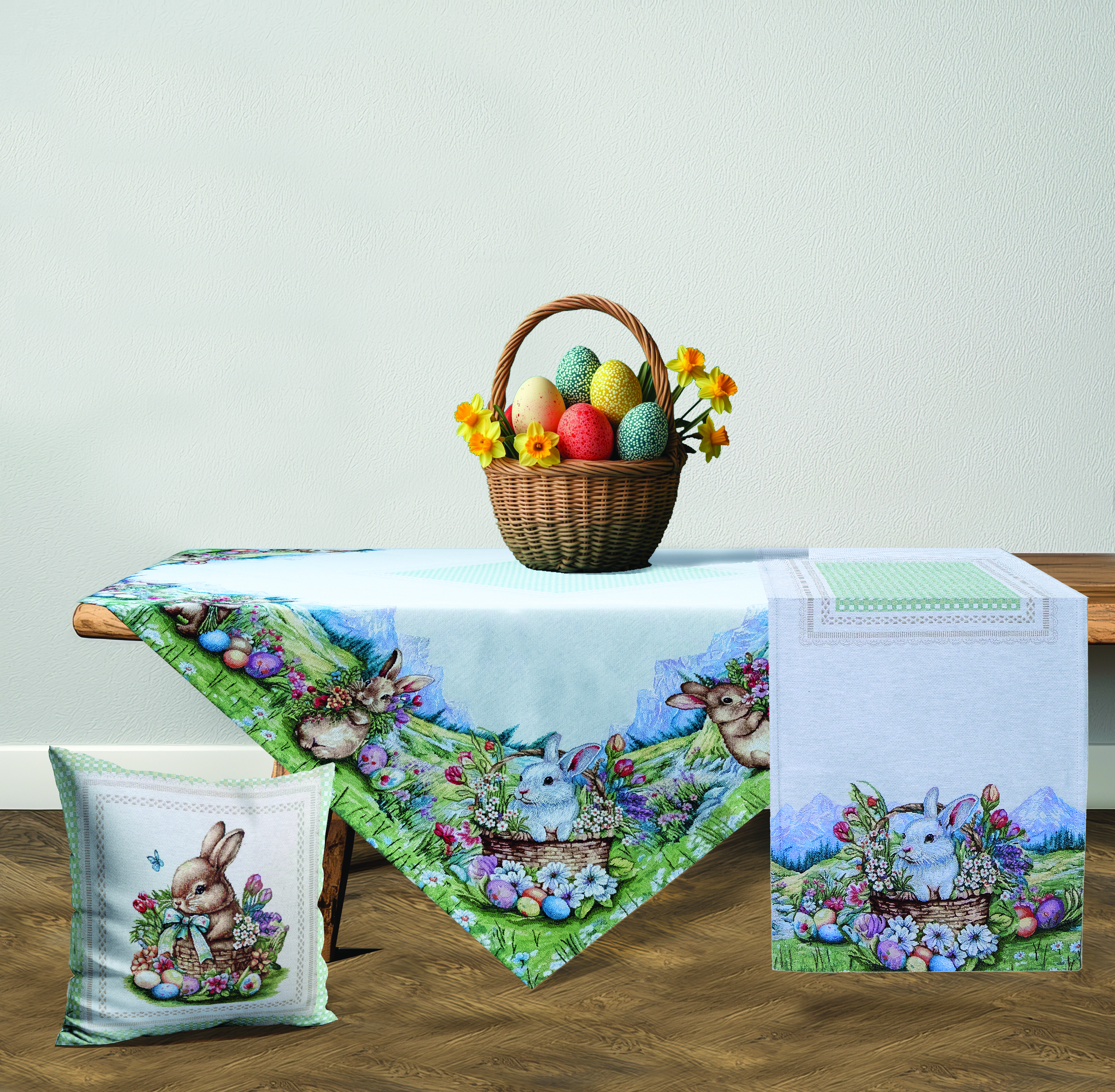 Καρέ Στόφα Panel 100x100 Dimeco Easter Grass