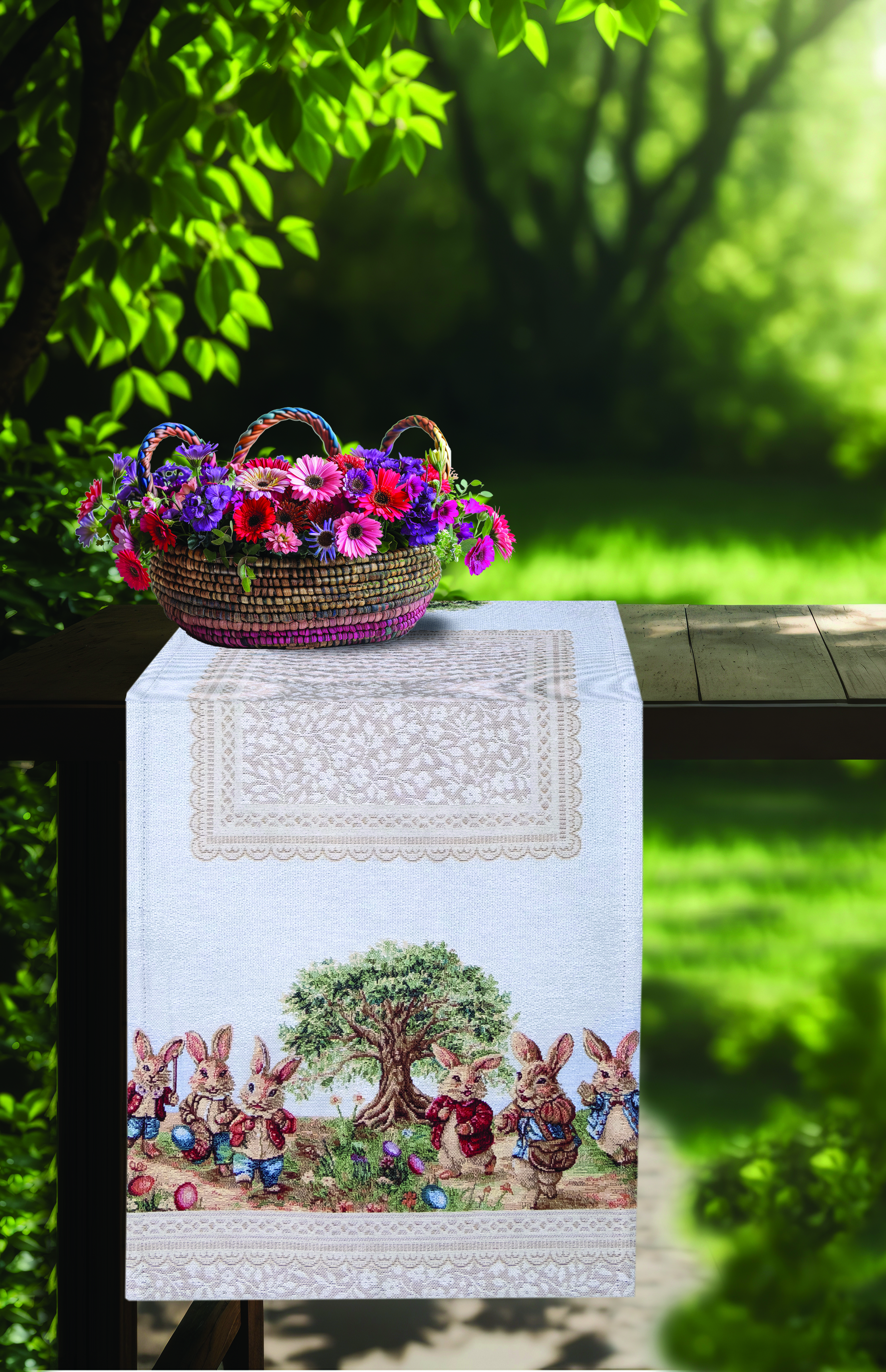 Runner Στόφα Panel 45x140 Dimeco Easter Land