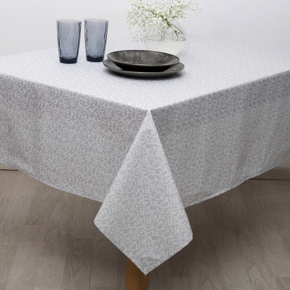 Τραπεζομάντηλο Αλέκιαστο 135x135 Dimeco 5810 Grey