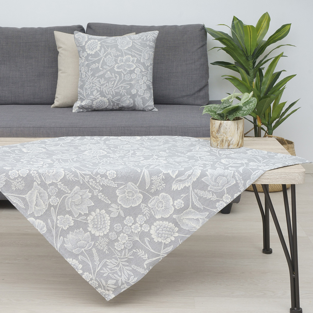 Τραπεζομάντηλο Στόφα Allover 135x180 Dimeco 8095 Grey