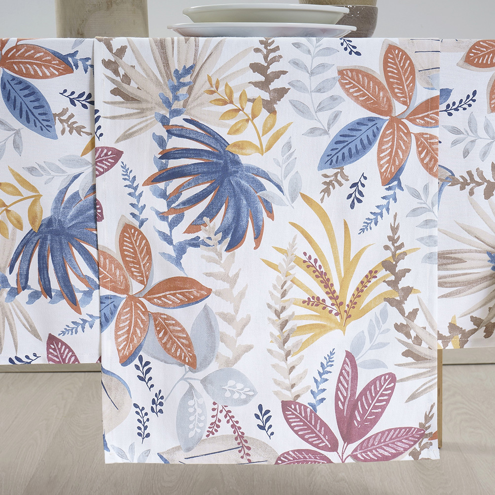 Runner  40x160 LEAVES Brown Dimeco