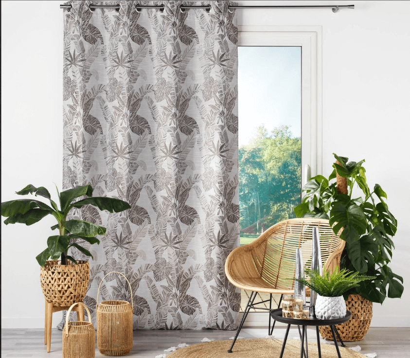 Κουρτίνα Σχ. Cocoon gold 140x260cm ζακάρ έτοιμη ραμμένη με κρίκους 100% pol.