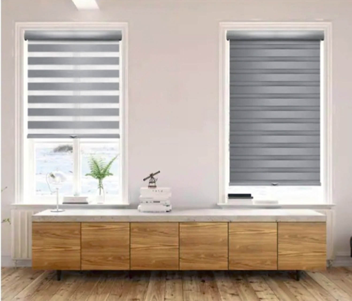Ρολοκουρτίνα Double Σύστημα Σκίασης 120x230 Frans Grey
