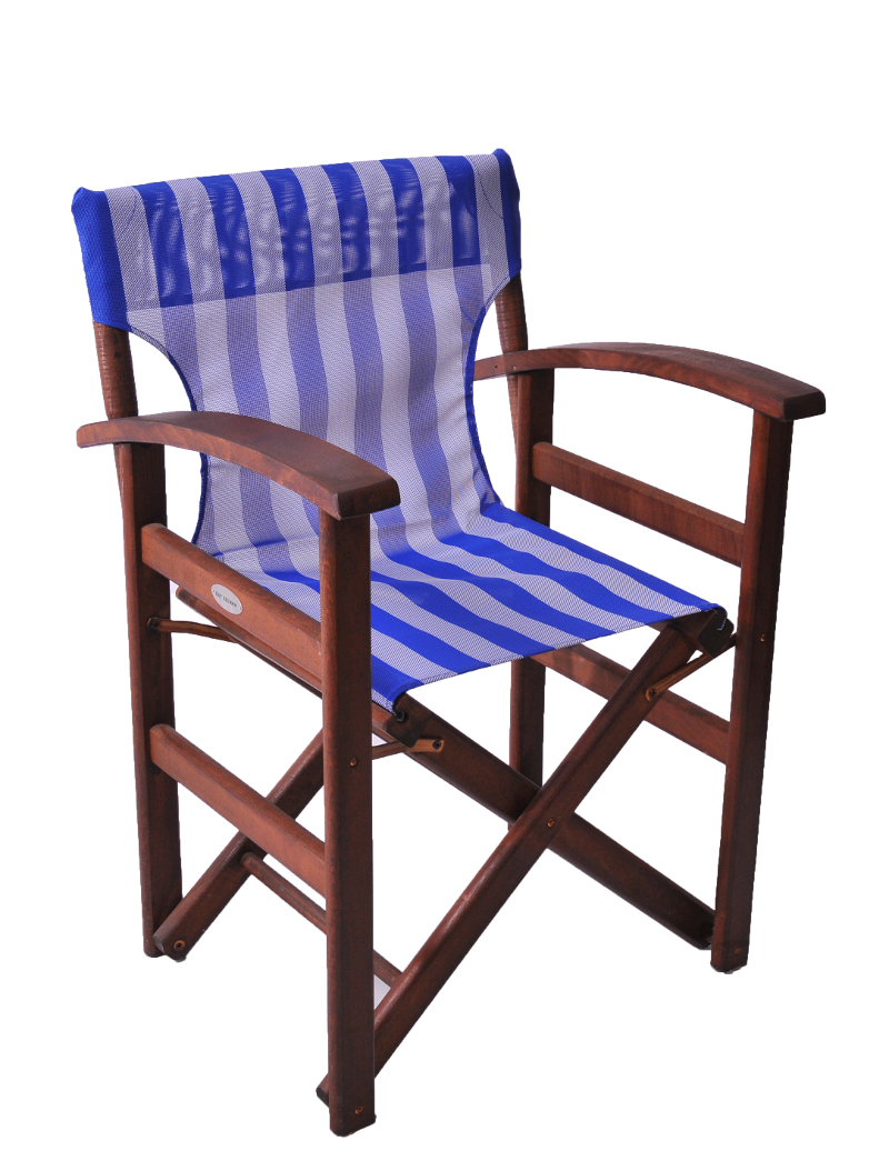 Ανταλλακτικό Πανί Καρέκλας Σκηνοθέτη 57x79x57 Politishome Ριγέ Μπλέ Λευκό