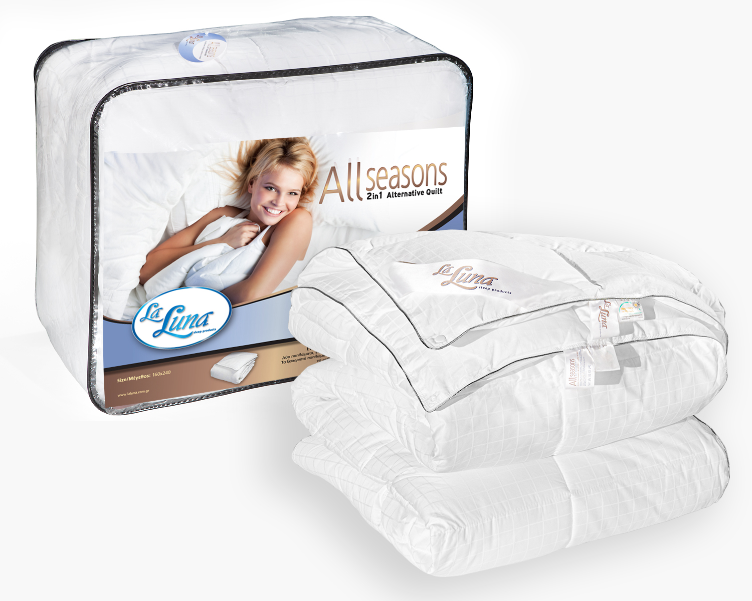 Πάπλωμα Συνθετικό Μονό 160x220 La Luna The All Season Duvet