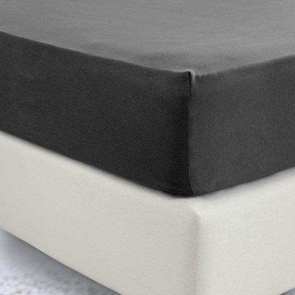 Σεντόνι με λάστιχο Jersey 100x200+40 Night Black