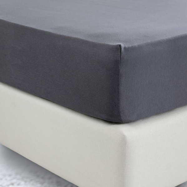 Σεντόνι με λάστιχο Jersey 100x200+40 Charcoal Grey