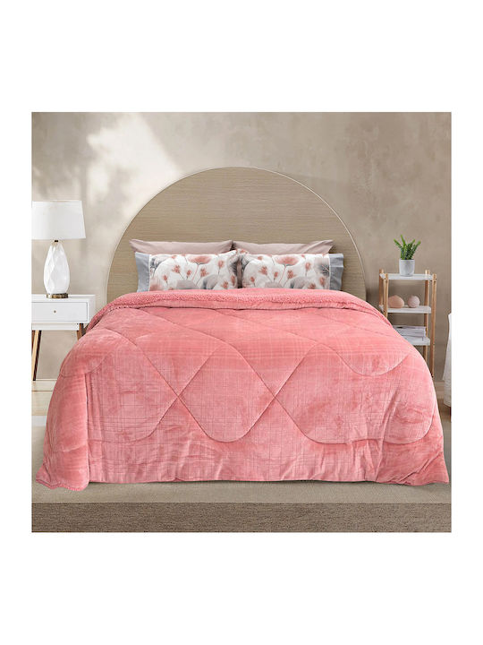 LINO ΚΟΥΒΕΡΤΟΠΑΠΛΩΜΑ DANIA OLD PINK 220X240