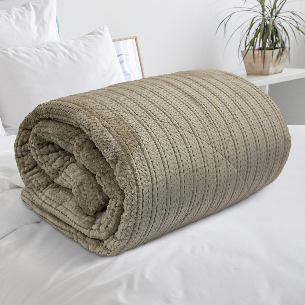 LINO ΚΟΥΒΕΡΤΟΠΑΠΛΩΜΑ STACY TAUPE 220X240