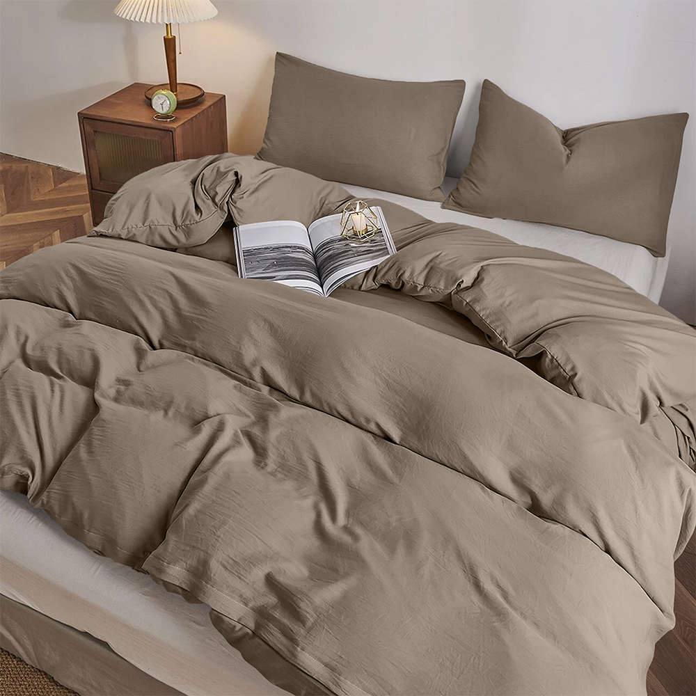 Σεντόνια Σετ Μονά Με Λάστιχο 100x200+32 Lino Moderna New Taupe