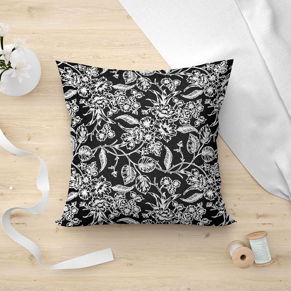 Μαξιλαροθήκη Διακοσμητική 45x45 Lino Izal 801 Black