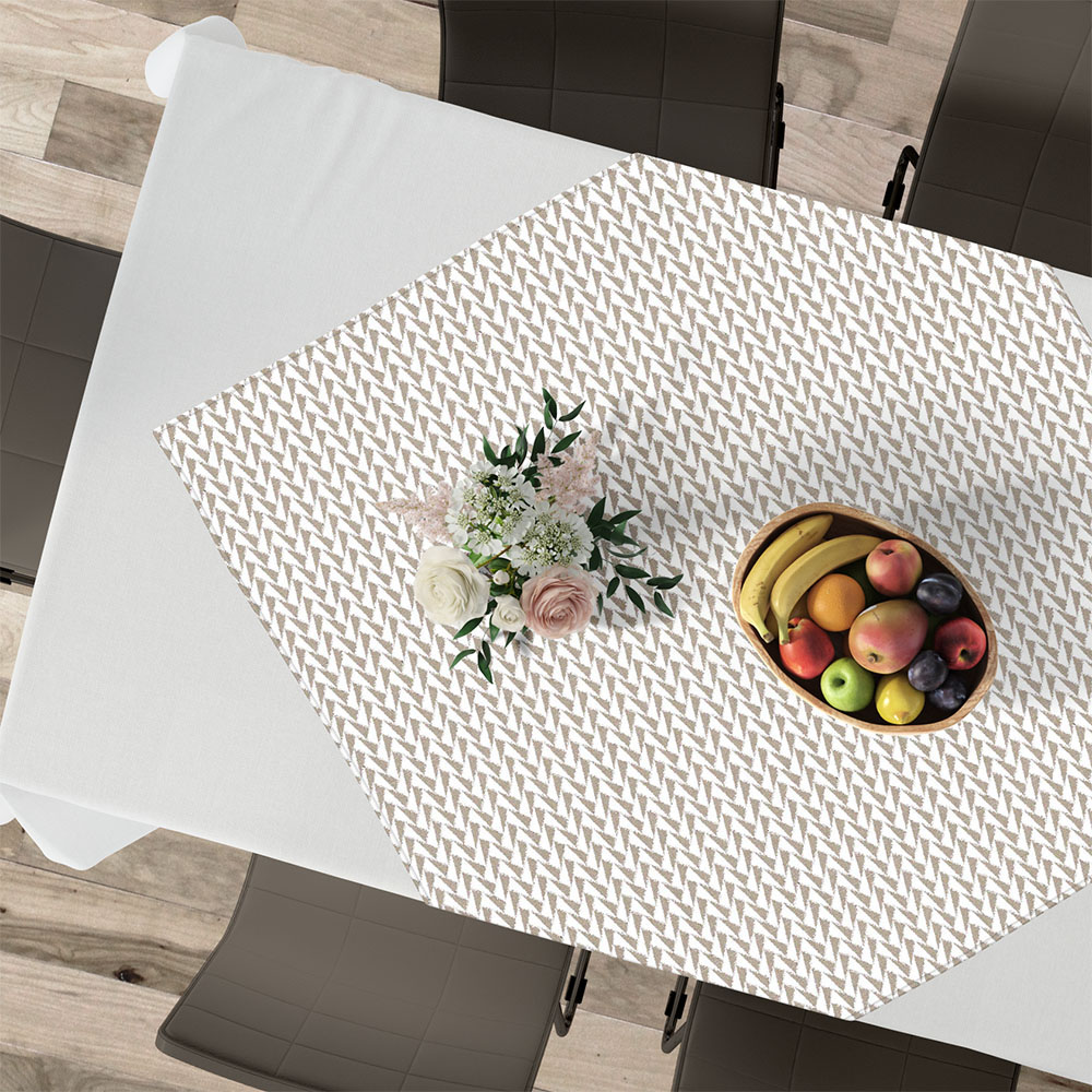 Καρέ Kέντημα 90X90 Lino Corteo 90 Mocca