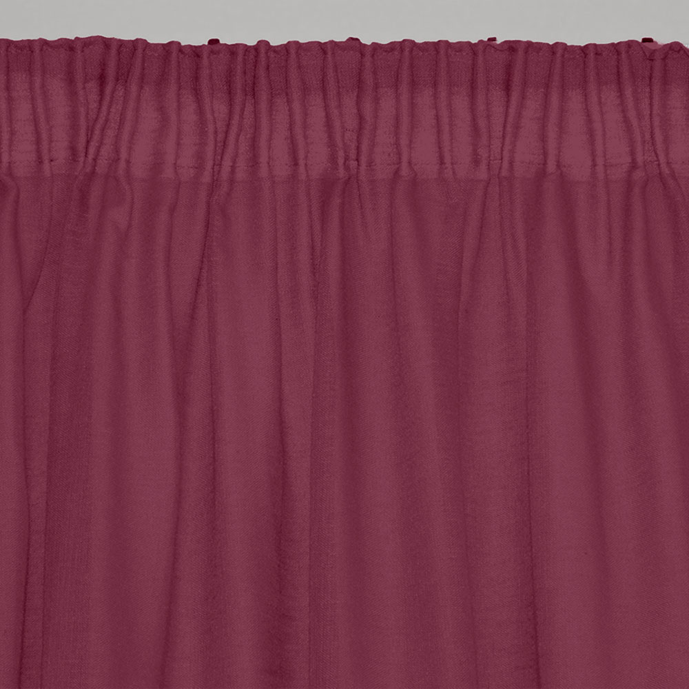 Κουρτίνα Με Τρέσα 145x295 Lino Line  304 Burgundy