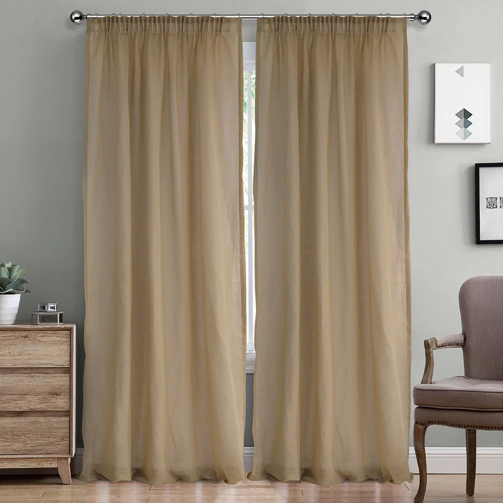 Κουρτίνα Με Τρέσα 300x295 Lino Line 106 Camel