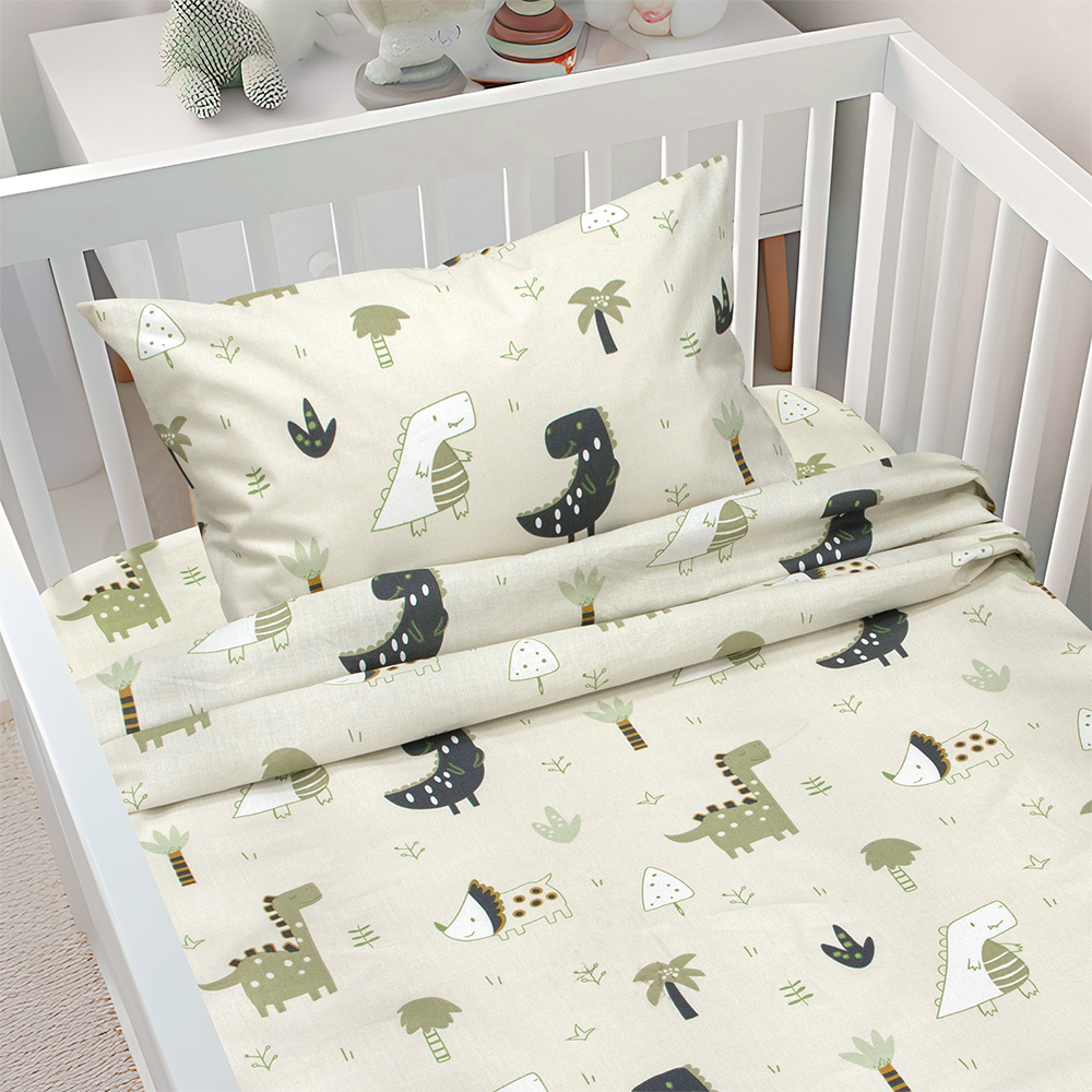 LINO BEBE ΣΕΤ ΣΕΝΤΟΝΙΑ DINO FOREST GREEN 120X180