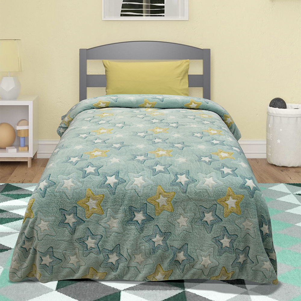 LINO ΚΟΥΒΕΡΤΑ FLEECE ΦΩΣΦΟΡΙΖΕ STER MINT 160X220
