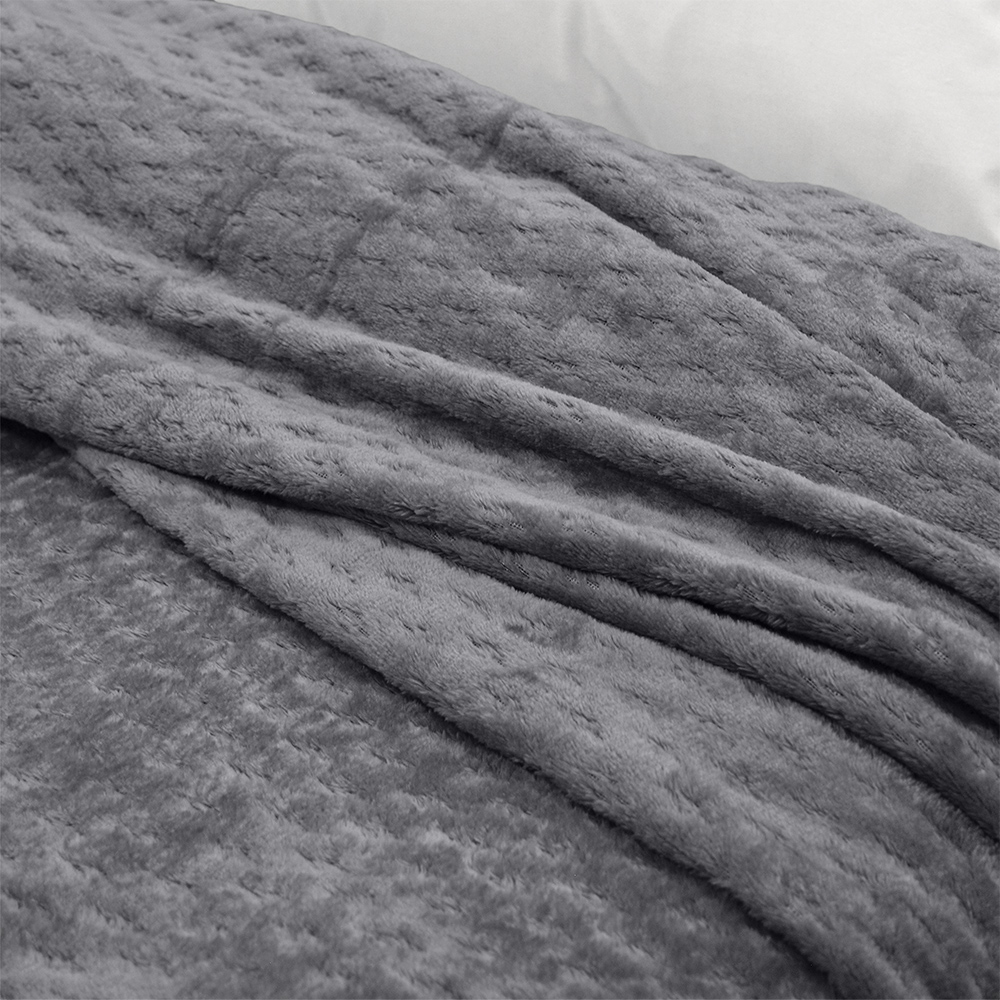 LINO Κουβέρτα Υπέρδιπλη (220x240) Flannel Lofti Γκρι